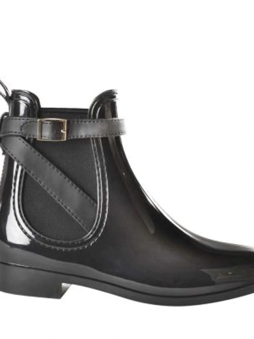 Henry Ferrera Couture Black Gloss Chelsea Designer Fashion Stylish Rain Boots